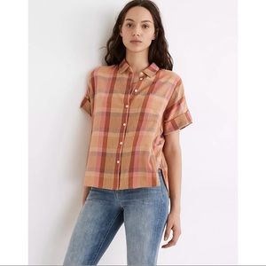 Madewell | Daily Shirt in Neon Madres Plaid